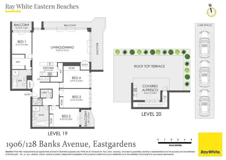 Floorplan of Homely apartment listing, 1906/128 Banks Avenue, Eastgardens NSW 2036