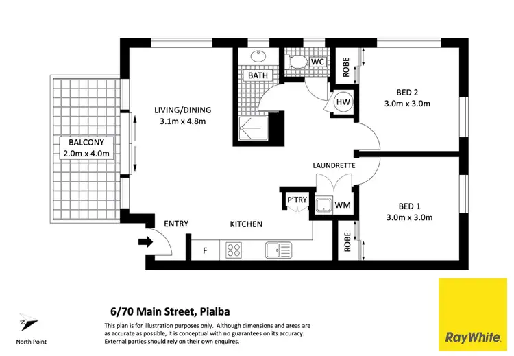 Floorplan of Homely unit listing, 6/70 Main Street, Pialba QLD 4655