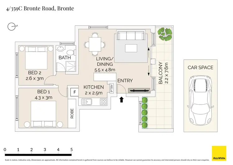 Floorplan of Homely apartment listing, 4/359C Bronte Road, Bronte NSW 2024
