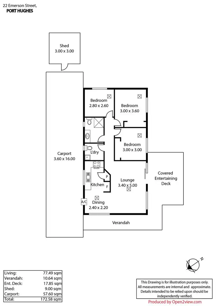 Floorplan of Homely house listing, 22 Emerson Street, Port Hughes SA 5558