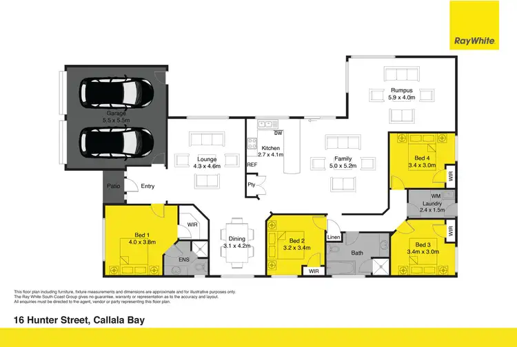 Floorplan of Homely house listing, 16 Hunter Street, Callala Bay NSW 2540