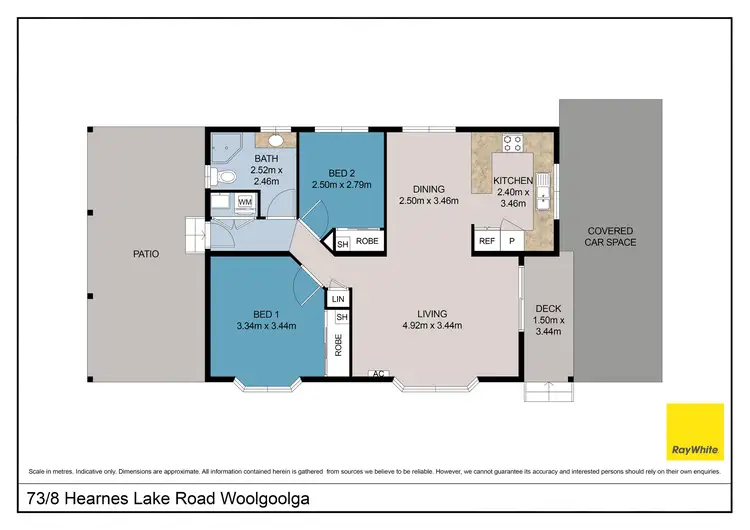 Floorplan of Homely villa listing, 73/8 Hearnes Lake Road, Woolgoolga NSW 2456