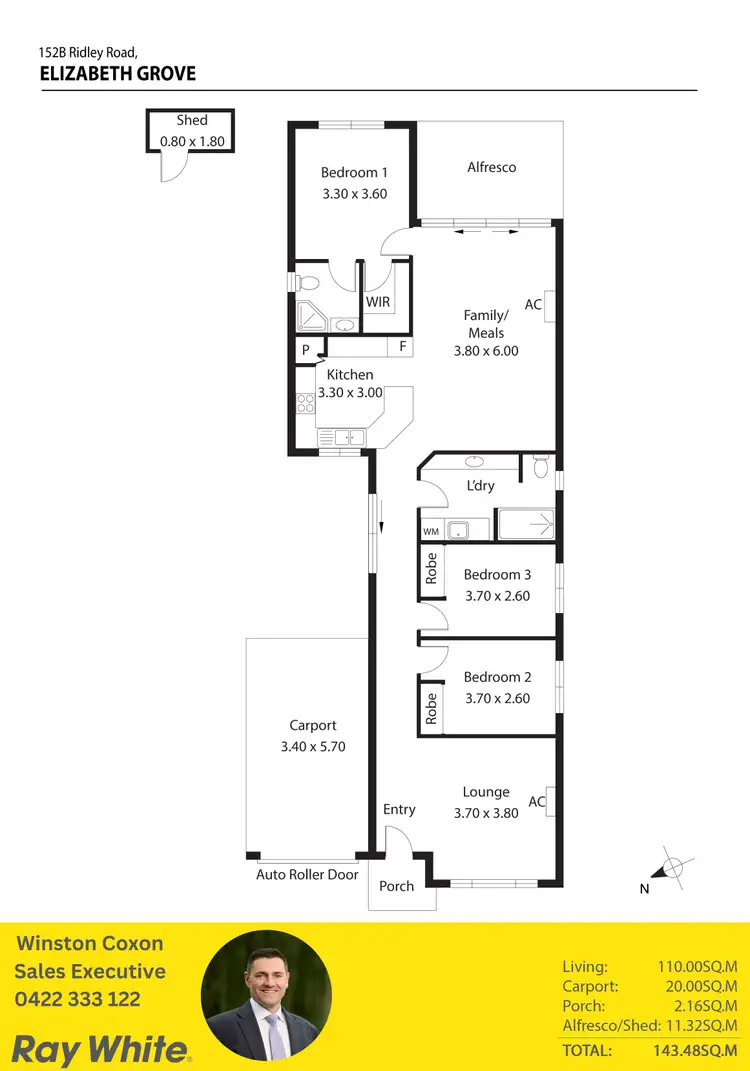 Floorplan of Homely house listing, 152B Ridley Road, Elizabeth Grove SA 5112