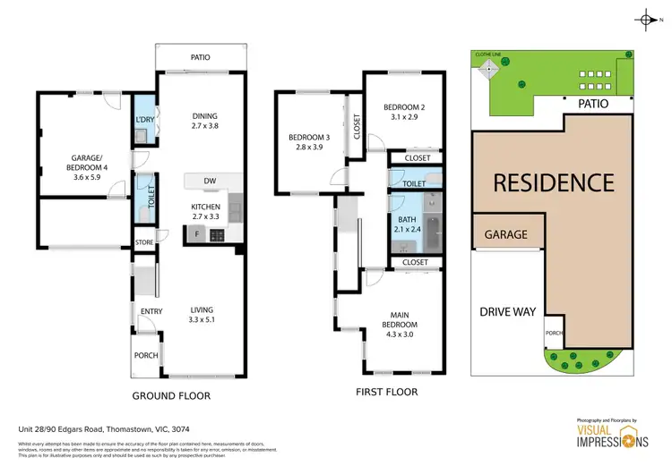 Floorplan of Homely townhouse listing, 28/90 Edgars Road, Thomastown VIC 3074