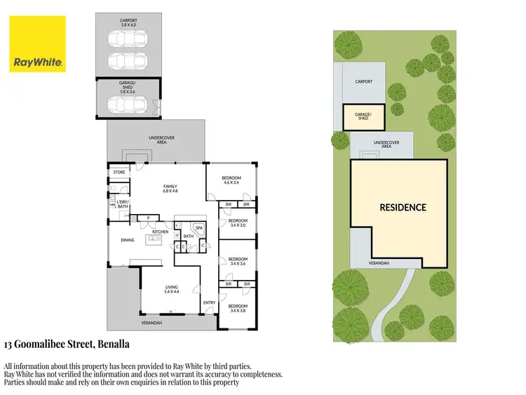Floorplan of Homely house listing, 13 Goomalibee Street, Benalla VIC 3672
