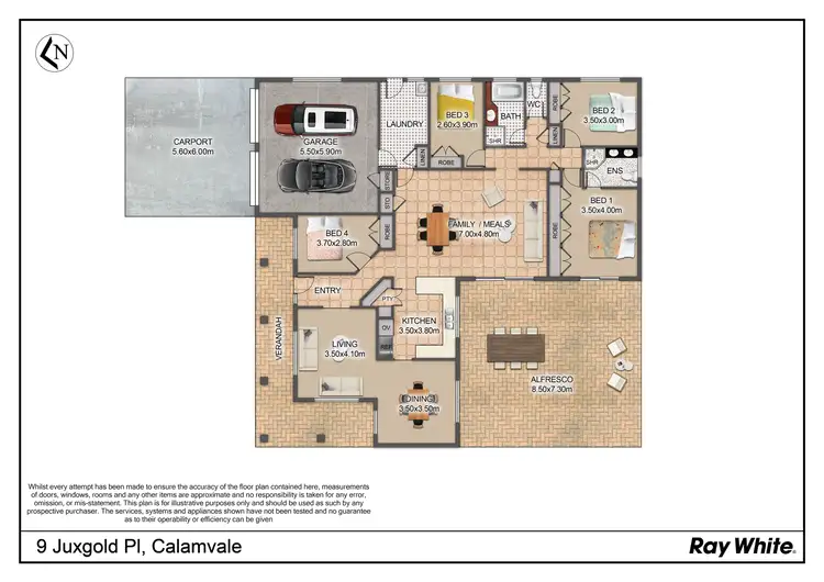 Floorplan of Homely house listing, 9 Juxgold Place, Calamvale QLD 4116