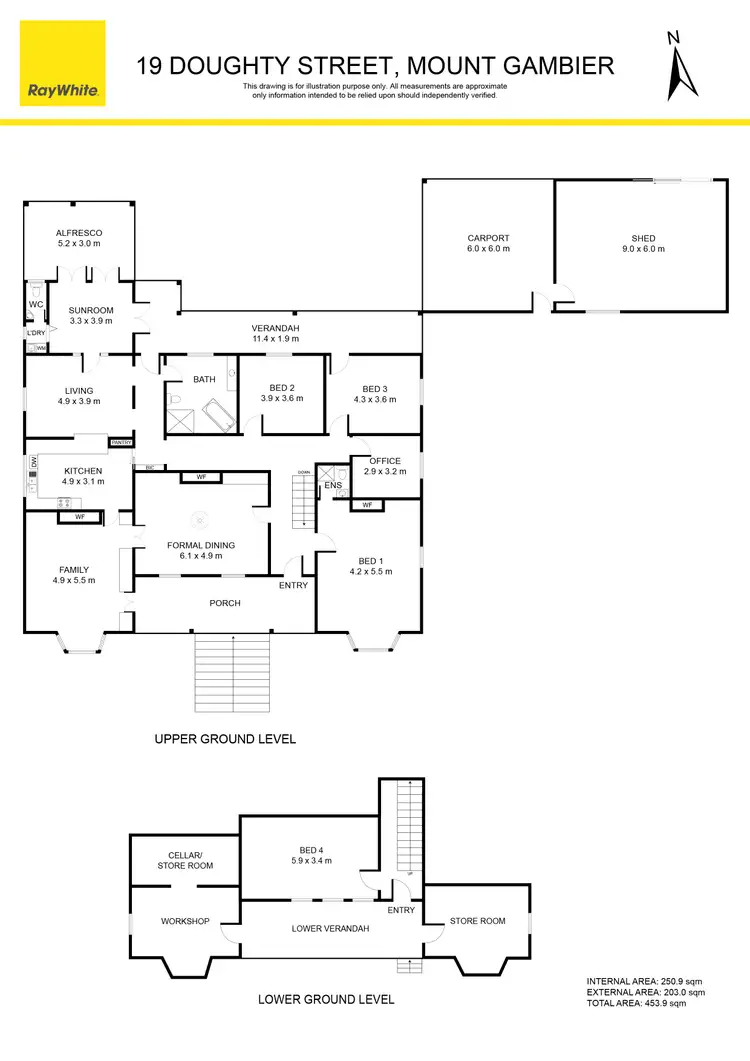 Floorplan of Homely house listing, 19 Doughty Street, Mount Gambier SA 5290