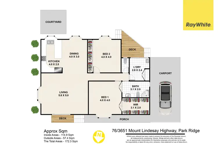 Floorplan of Homely retirement listing, 76/3651 Mount Lindesay Highway, Park Ridge QLD 4125
