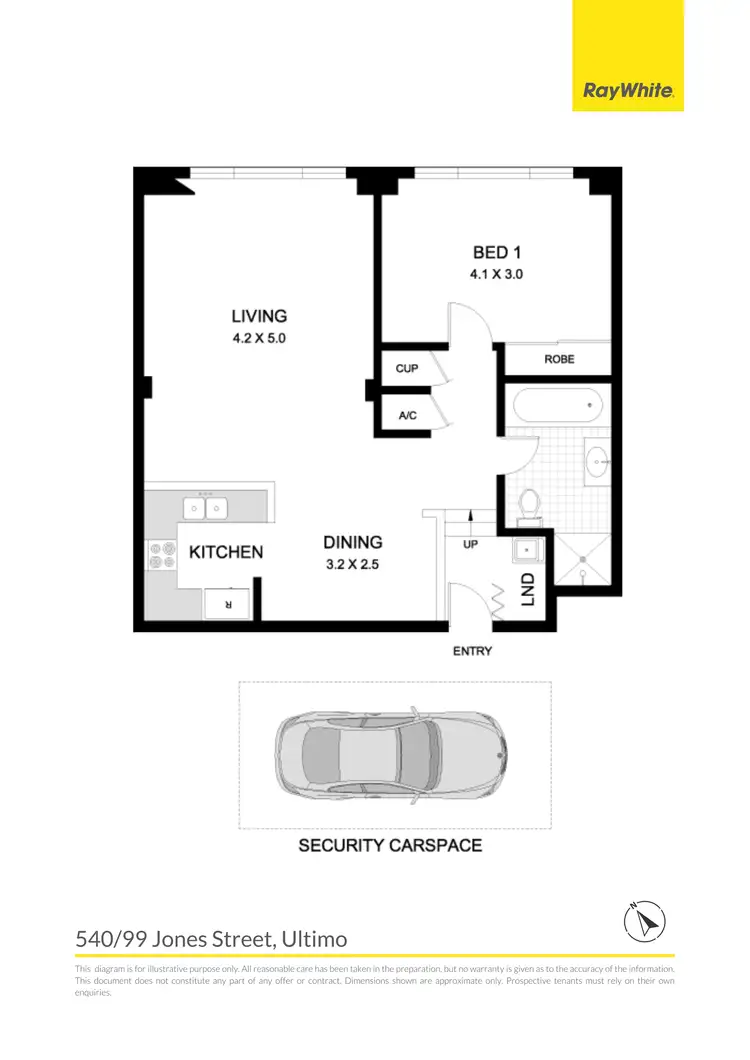 Floorplan of Homely apartment listing, 540/99 Jones Street, Ultimo NSW 2007