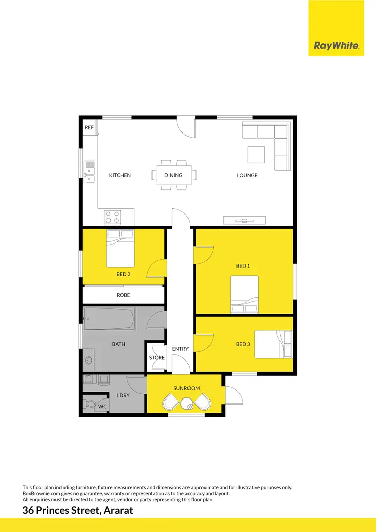 Floorplan of Homely house listing, 36 Princes Street, Ararat VIC 3377