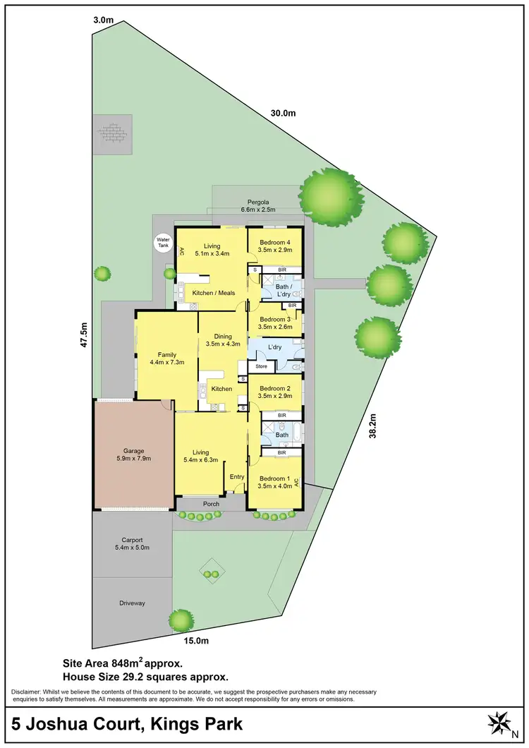 Floorplan of Homely house listing, 5 Joshua Court, Kings Park VIC 3021