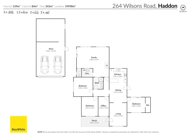 Floorplan of Homely house listing, 264 Wilsons Road, Haddon VIC 3351