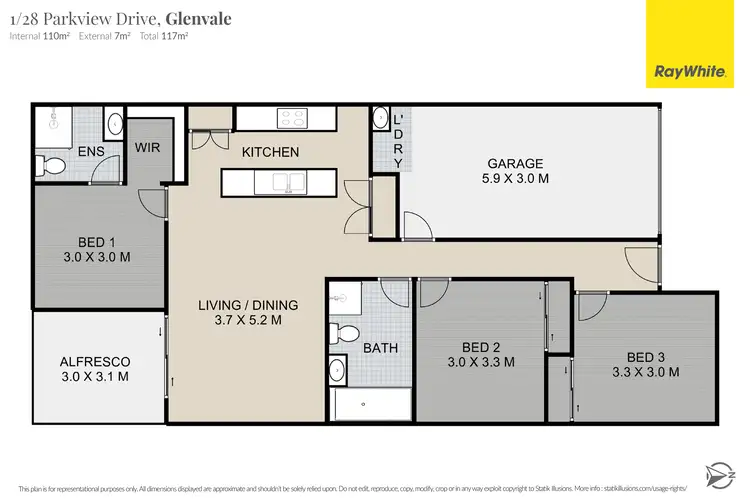 Floorplan of Homely unit listing, 1/28 Parkview Drive, Glenvale QLD 4350
