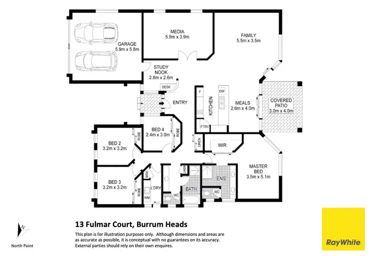 Floorplan of Homely house listing, 13 Fulmar Court, Burrum Heads QLD 4659