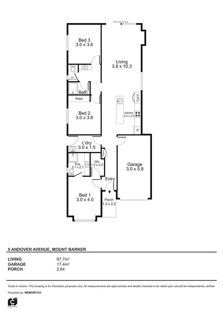Floorplan of Homely house listing, 5 Andover Avenue, Mount Barker SA 5251