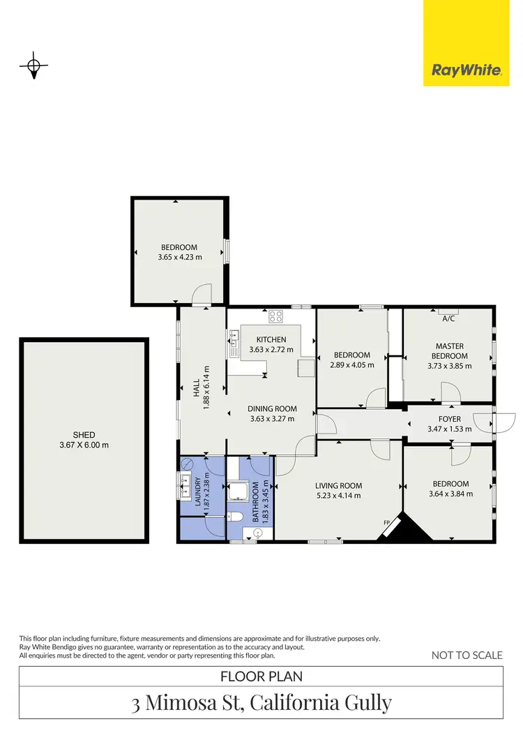 Floorplan of Homely house listing, 3 Mimosa Street, California Gully VIC 3556
