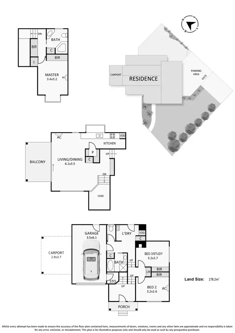 Floorplan of Homely townhouse listing, 1/33 Williams Street, Frankston VIC 3199