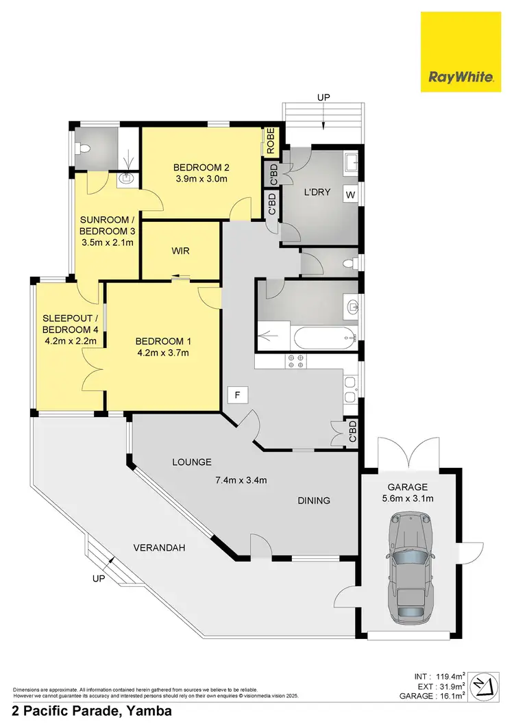 Floorplan of Homely house listing, 2 Pacific Parade, Yamba NSW 2464