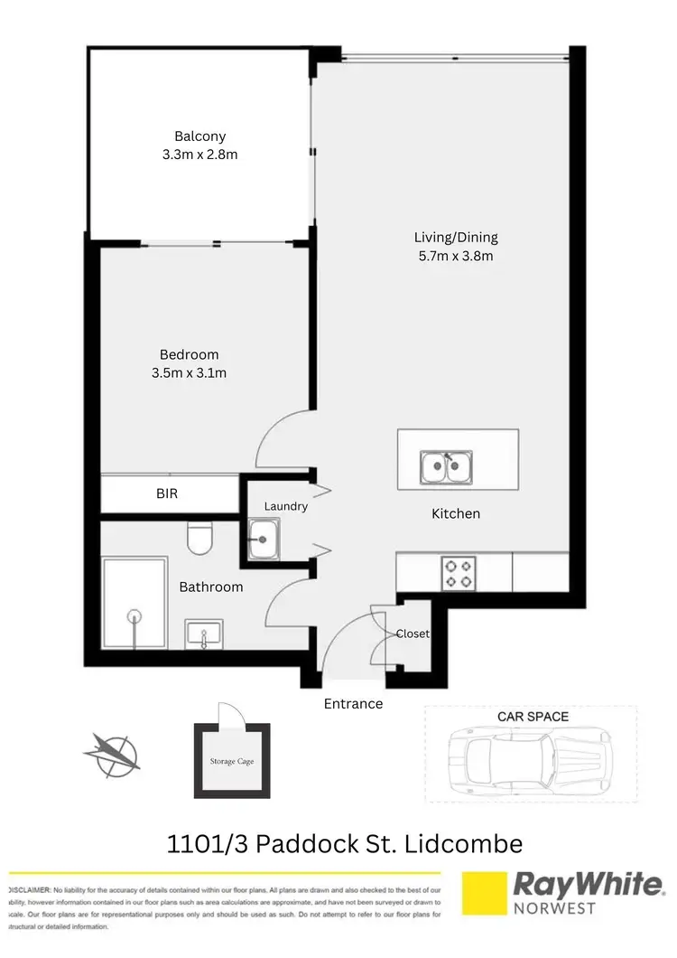 Floorplan of Homely apartment listing, 1101/3 Paddock Street, Lidcombe NSW 2141