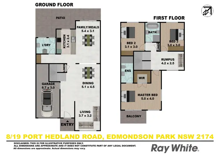 Floorplan of Homely townhouse listing, 8/19 Port Hedland Road, Edmondson Park NSW 2174