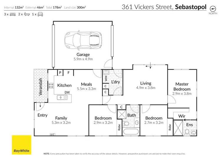Floorplan of Homely house listing, 361 Vickers Street, Sebastopol VIC 3356