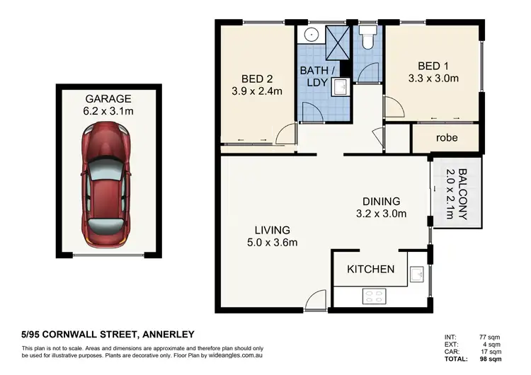 Floorplan of Homely unit listing, 5/95 Cornwall Street, Annerley QLD 4103