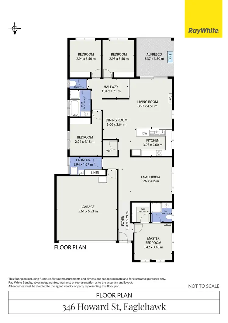 Floorplan of Homely house listing, 346 Howard Street, Eaglehawk VIC 3556