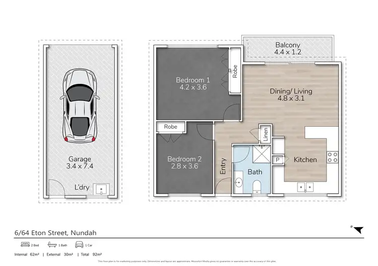 Floorplan of Homely apartment listing, 6/64 Eton Street, Nundah QLD 4012