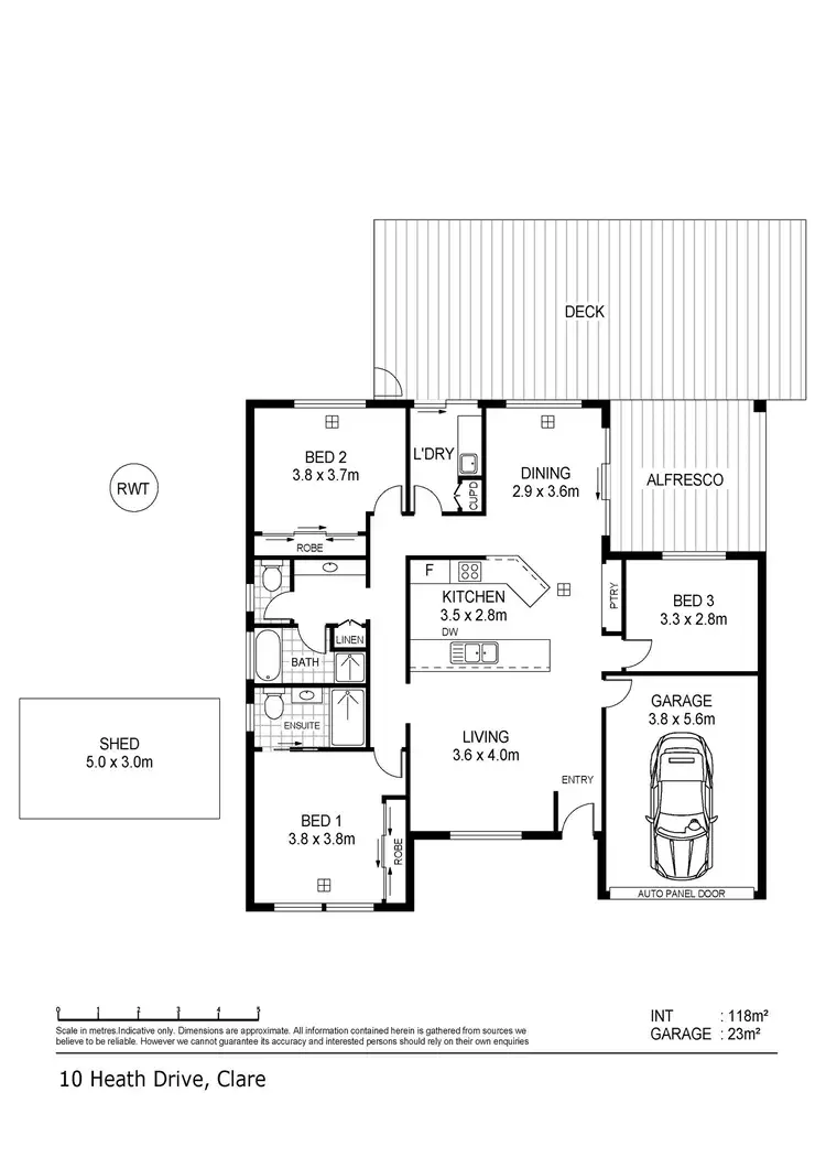 Floorplan of Homely house listing, 10 Heath Drive, Clare SA 5453