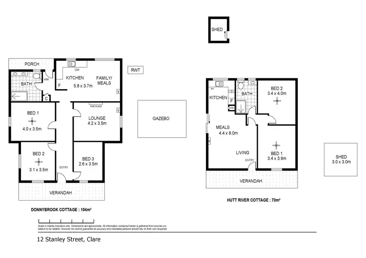 Floorplan of Homely house listing, 12 Stanley Street, Clare SA 5453