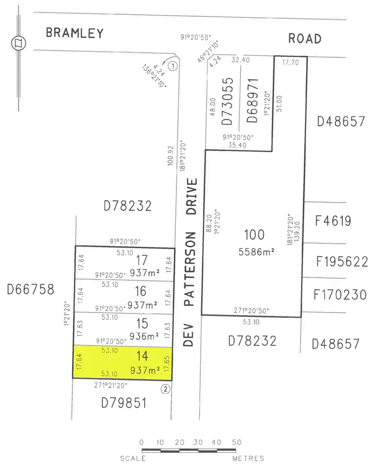 Floorplan of Homely land listing, 16 Dev Patterson Drive, Edithburgh SA 5583
