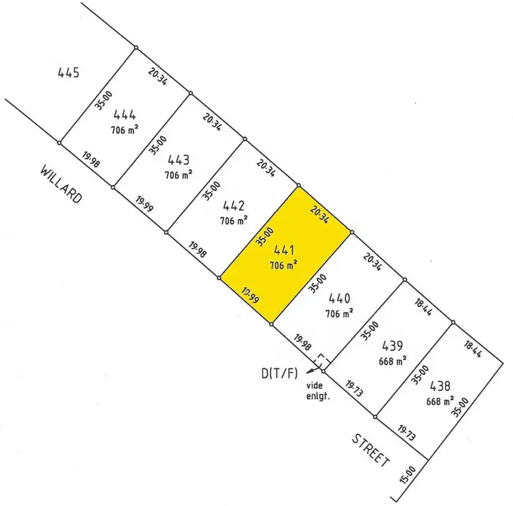 Floorplan of Homely land listing, 21 Willard Street, Moonta Bay SA 5558