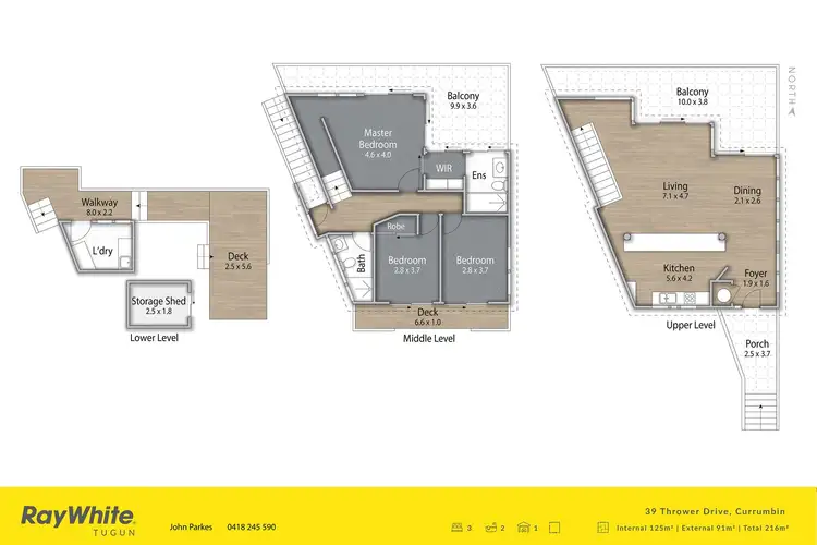 Floorplan of Homely semi-detached listing, 39 Thrower Drive, Currumbin QLD 4223