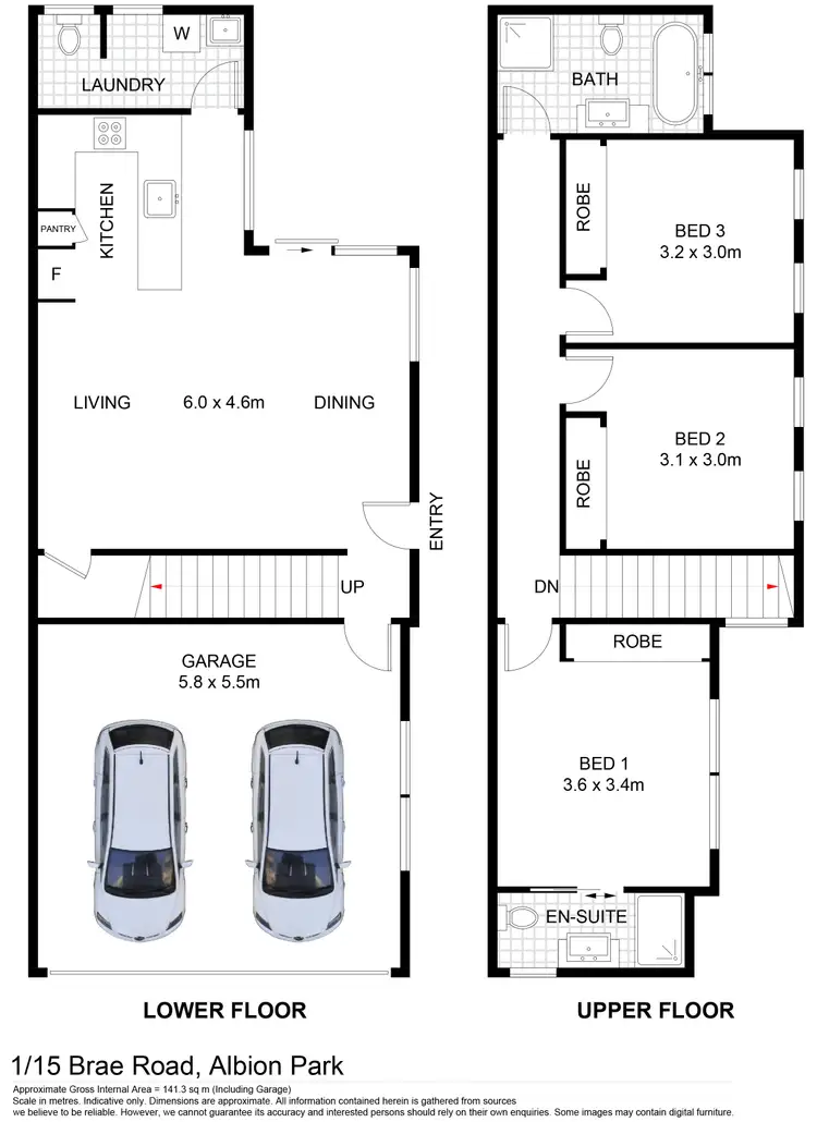 Floorplan of Homely townhouse listing, 1/15 Brae Road, Albion Park NSW 2527