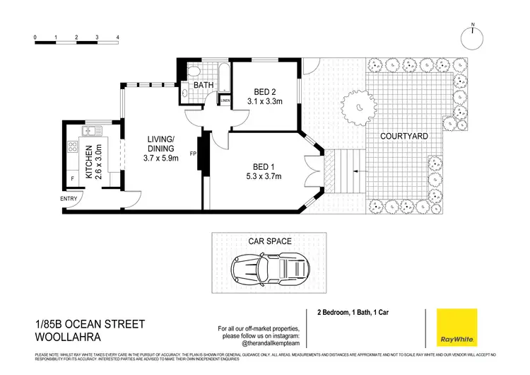 Floorplan of Homely apartment listing, 1/85B Ocean Street, Woollahra NSW 2025