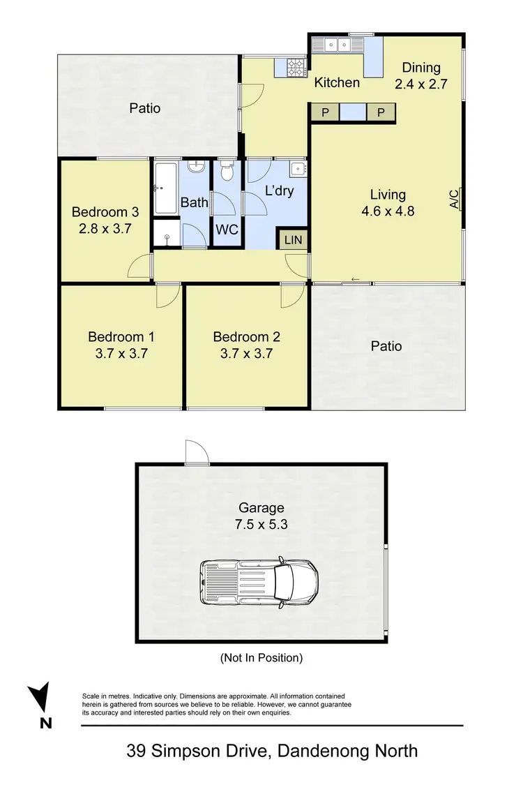 Floorplan of Homely house listing, 39 Simpson Drive, Dandenong North VIC 3175