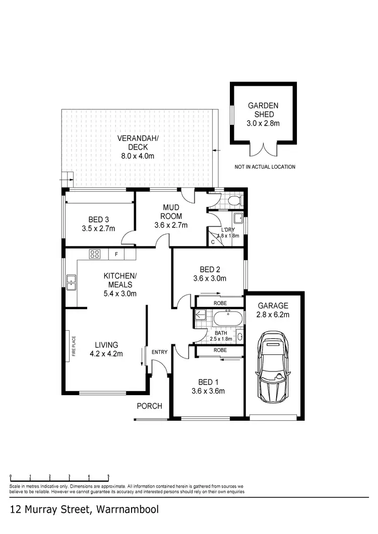 Floorplan of Homely house listing, 12 Murray Street, Warrnambool VIC 3280