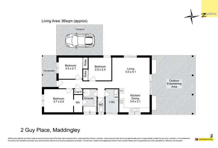 Floorplan of Homely house listing, 2 Guy Place, Maddingley VIC 3340