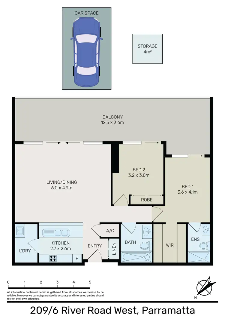Floorplan of Homely apartment listing, 209/6 River Road West, Parramatta NSW 2150