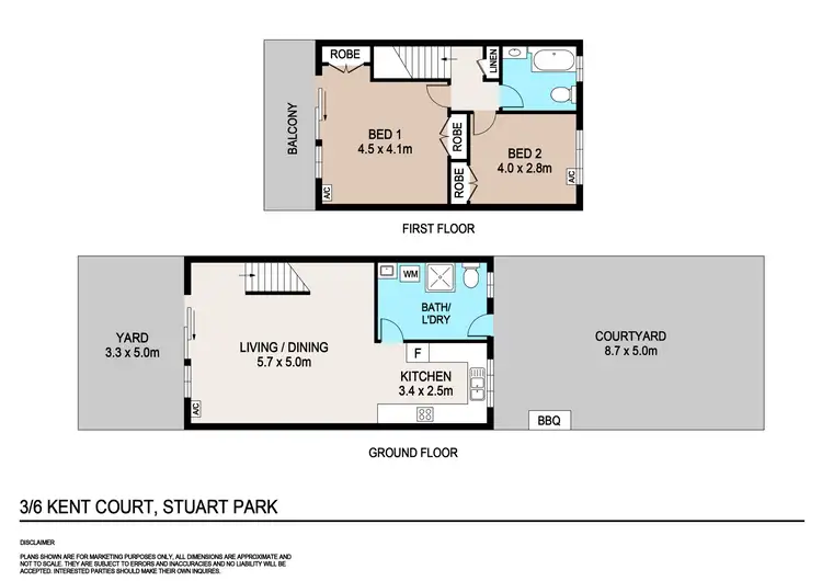 Floorplan of Homely unit listing, 3/6 Kent Court, Stuart Park NT 820