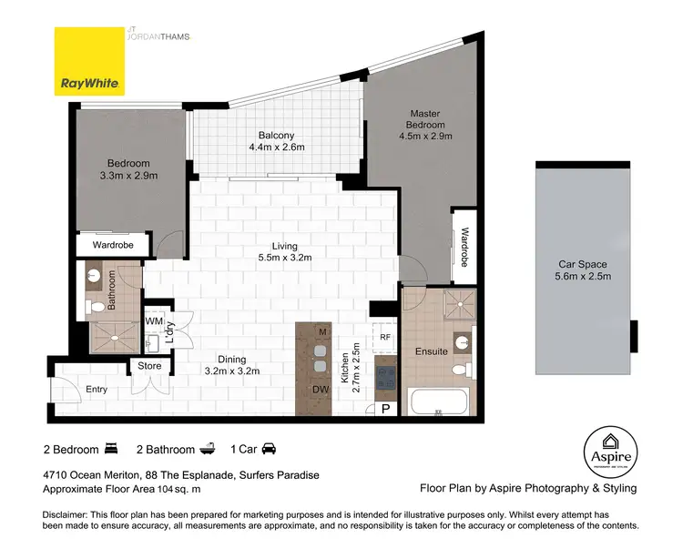 Floorplan of Homely apartment listing, 4710/88 The Esplanade, Surfers Paradise QLD 4217