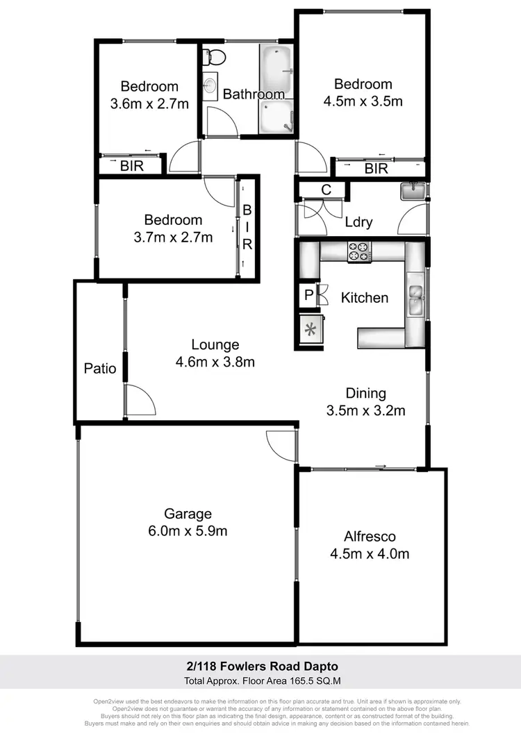 Floorplan of Homely villa listing, 2/118 Fowlers Road, Dapto NSW 2530