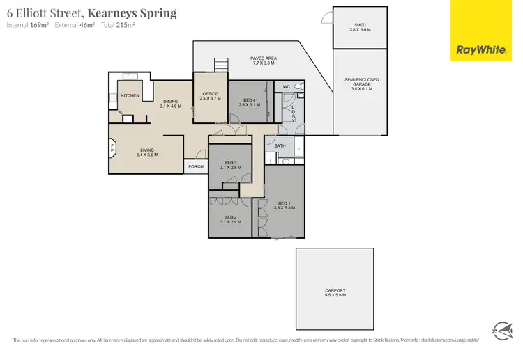 Floorplan of Homely house listing, 6 Elliott Street, Kearneys Spring QLD 4350
