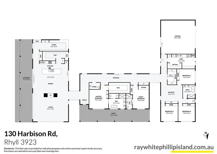 Floorplan of Homely house listing, 130 Harbison Road, Rhyll VIC 3923