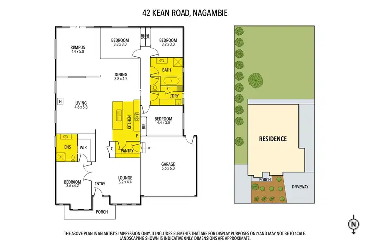 Floorplan of Homely house listing, 42 Kean Road, Nagambie VIC 3608