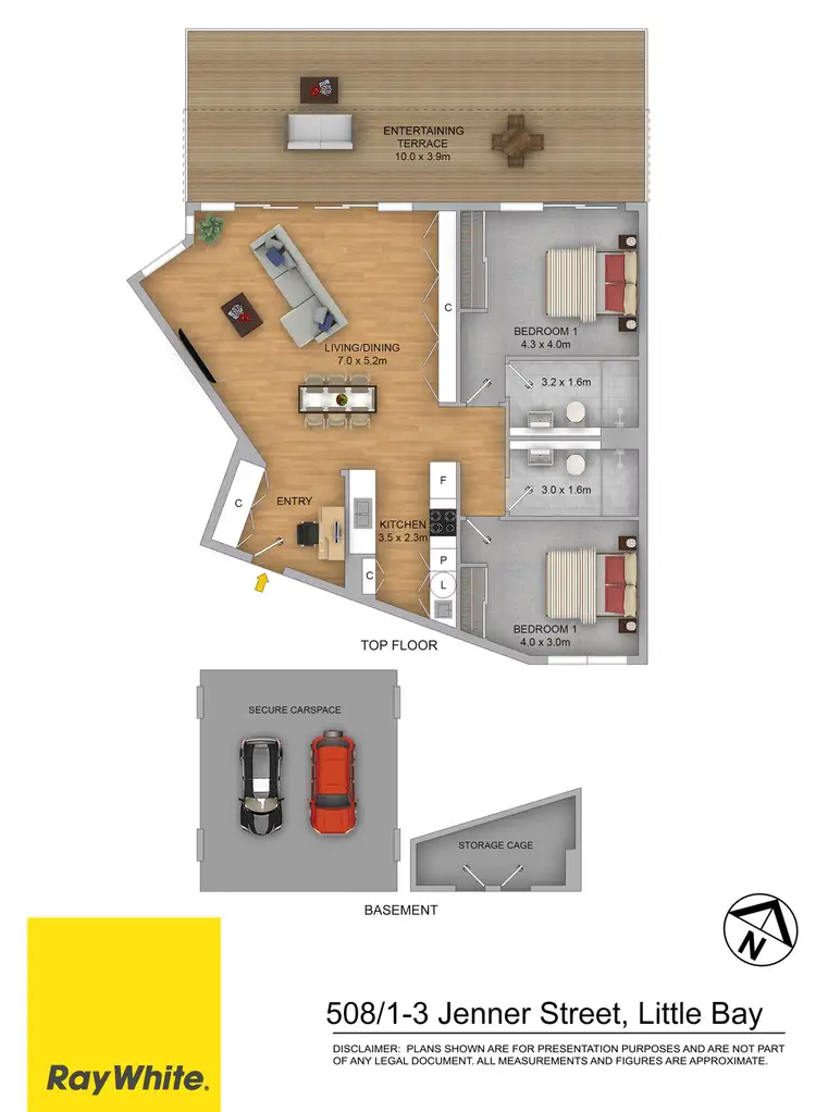 Floorplan of Homely apartment listing, 508/1-3 Jenner Street, Little Bay NSW 2036