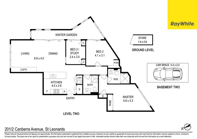 Floorplan of Homely unit listing, 201/2 Canberra Avenue, St Leonards NSW 2065