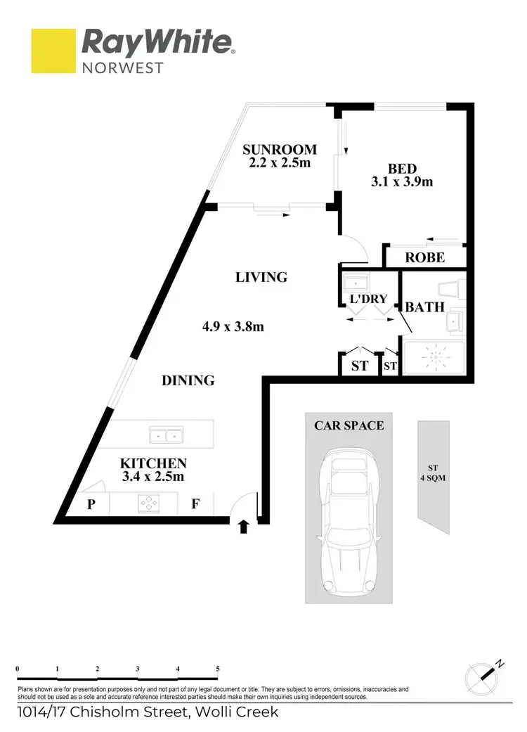 Floorplan of Homely apartment listing, 1014/17 Chisholm Street, Wolli Creek NSW 2205