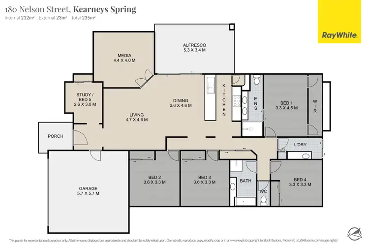 Floorplan of Homely house listing, 180 Nelson Street, Kearneys Spring QLD 4350