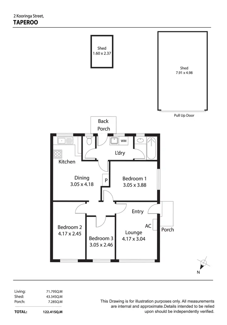 Floorplan of Homely house listing, 2 Kooringa Street, Taperoo SA 5017
